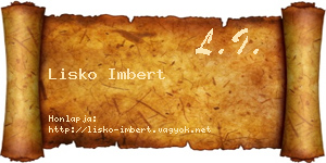 Lisko Imbert névjegykártya